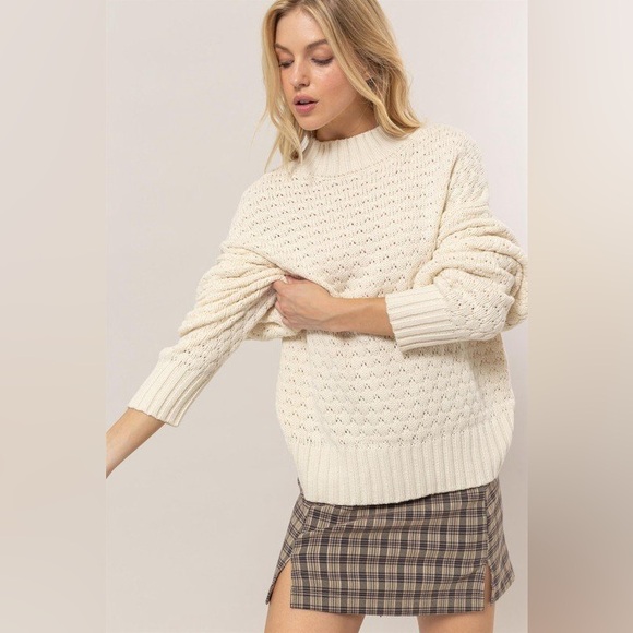 a new day Women’s Cream Knitted Turtleneck Sweater - Picture 9 of 9